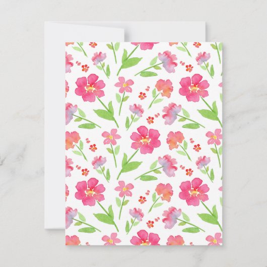 混合水彩花2 招待状 (裏面)