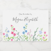 混合水色ワイルドフラワーのフィールド フードラベル (シングルラベル)