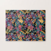 混合秋葉フローラベリー水の色のパターン ジグソーパズル (横)