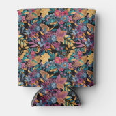 混合秋葉フローラベリー水の色のパターン 缶クーラー (正面)