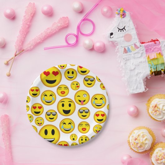 混合絵文字パーティープレート ペーパープレート (パーティー)