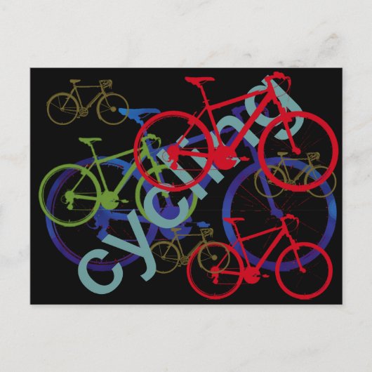 混合自転車~サイクリング ポストカード (正面)