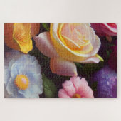 混合花カラフル、家族おもしろいエンターテイメント ジグソーパズル (横)