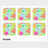 混合花 スクエアシール (シート)