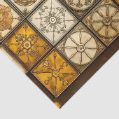 混合華美タイル茶色ブロンズ金ゴールドオウム6 Decompage 薄葉紙 (詳細)