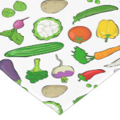 混合野菜パターンイラスト ショートテーブルランナー (コーナー)