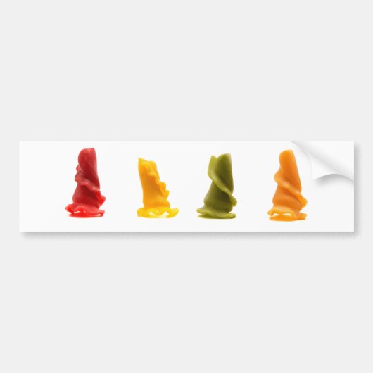 混合風変わりパスタ バンパーステッカー (正面)