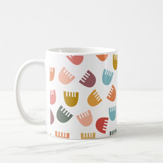 混合Boho花コーヒーマグ コーヒーマグカップ (左)