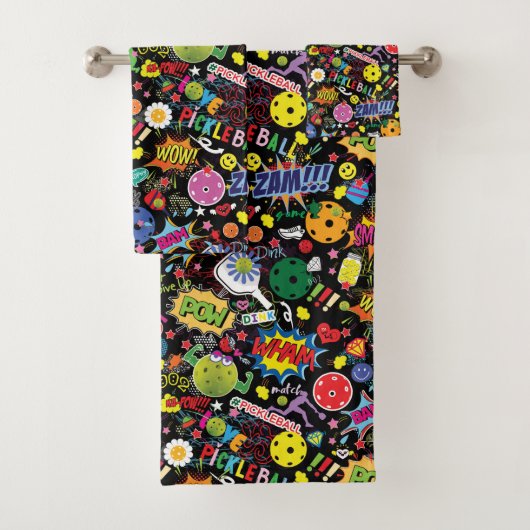 😍混成ピックボールブラック バスタオルセット (インサイチュ)