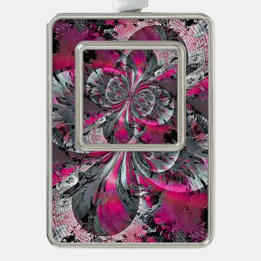 混成信号クリスマスオーナメント シルバープレートフレームオーナメント (正面)