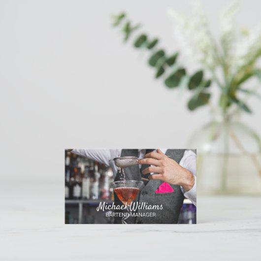 混成学者 | Bartender Making a Drink 名刺 (スタンド正面)