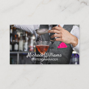 混成学者 Bartender Making a Drink 名刺