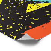 混沌としたネオン:抽象芸術グラフィティパターン。 ポスター (角)