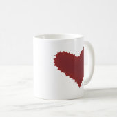 混沌としたハートギザギザのエッジの悪いロマンス私はあなたを愛している コーヒーマグカップ (正面右)