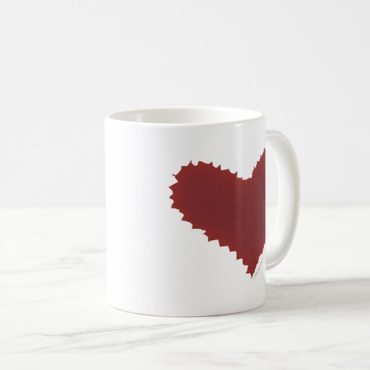 混沌としたハートギザギザのエッジの悪いロマンス私はあなたを愛している コーヒーマグカップ (正面右)