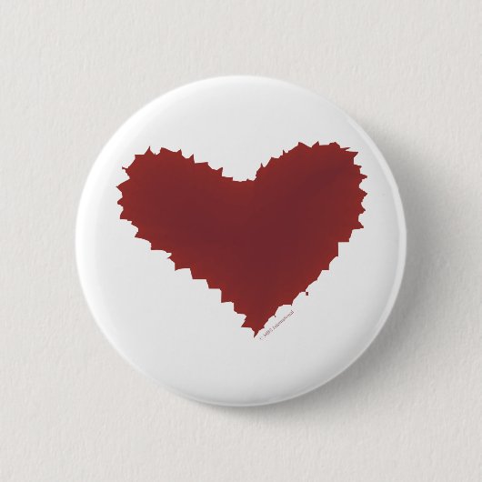 混沌としたハートギザギザのエッジの悪いロマンス私はあなたを愛している 缶バッジ (正面)