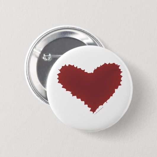 混沌としたハートギザギザのエッジの悪いロマンス私はあなたを愛している 缶バッジ (正面&裏面)