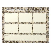 混沌としたラインを持つ毎週のプランナー ノートパッド (正面)