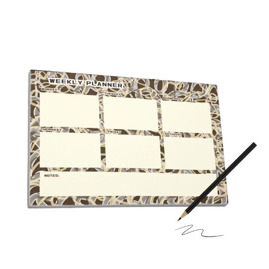 混沌としたラインを持つ毎週のプランナー ノートパッド