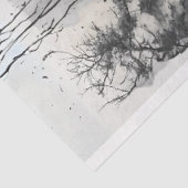 混沌とした女性の顔と森の切り離し 薄葉紙 (詳細)