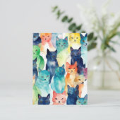 混沌とした猫 ポストカード (スタンド正面)