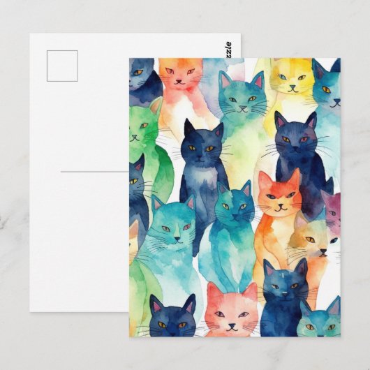 混沌とした猫 ポストカード (正面/裏面)