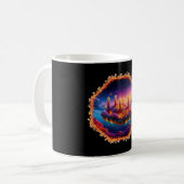 混沌とした空のろうそく動力宇宙船 コーヒーマグカップ (正面左)