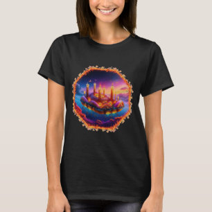 混沌とした空のろうそく動力宇宙船 Tシャツ