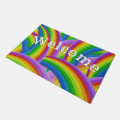 混沌とした色のレインボーウェルカムマット ドアマット (アングル)