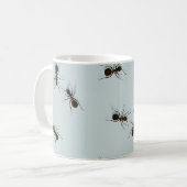 混沌とした赤いアリのパタスタイリッシューン コーヒーマグカップ (正面左)