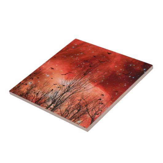 混沌とした赤い天空の夜 タイル (側面)