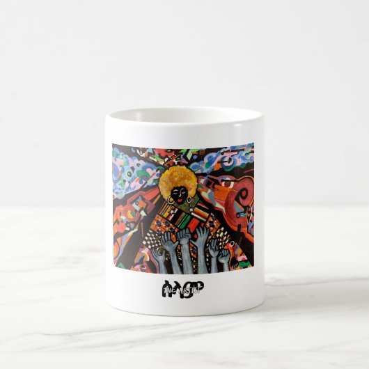 混沌の中に立ち上がる コーヒーマグカップ (中央)