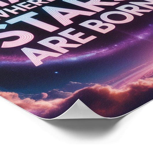 「混沌は新しい星がある所生まれだよ感動的」 ポスター (角)