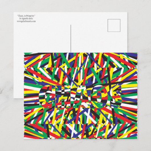 混沌、原色 ポストカード (正面/裏面)