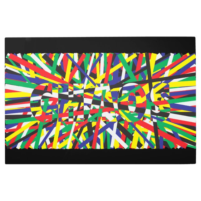 混沌、原色 メタルプリント (正面)