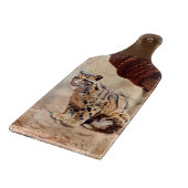 混濁したヒョウ写真自然野生動物 カッティングボード (角)