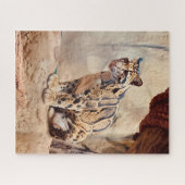 混濁したヒョウ写真自然野生動物 ジグソーパズル (横)