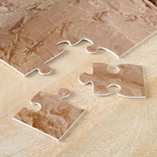 混濁したヒョウ写真自然野生動物 ジグソーパズル (側面)