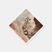 混濁したヒョウ写真自然野生動物 スタンダードカクテルナプキン (角)