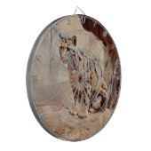 混濁したヒョウ写真自然野生動物 ダーツボード (正面左)