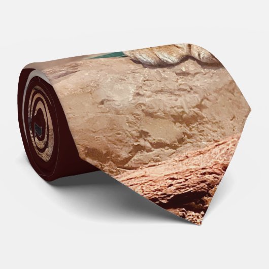 混濁したヒョウ写真自然野生動物 ネクタイ (ロール)