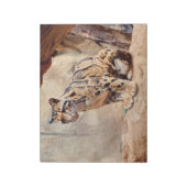 混濁したヒョウ写真自然野生動物 ノートパッド (回転)