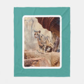 混濁したヒョウ写真自然野生動物 フリースブランケット (正面)