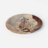 混濁したヒョウ写真自然野生動物 ペーパープレート (アングル)