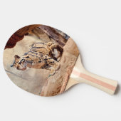 混濁したヒョウ写真自然野生動物 卓球ラケット (横)