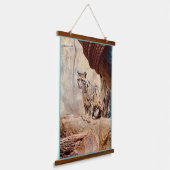 混濁したヒョウ写真自然野生動物 吊り下げ型タペストリー (傾斜あり)