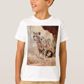 混濁したヒョウ写真自然野生動物 Tシャツ (正面)