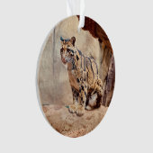 混濁ヒョウ写真自然 オーナメント (正面)