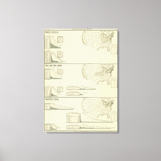 混紡織物、絹、毛織物 キャンバスプリント (正面)