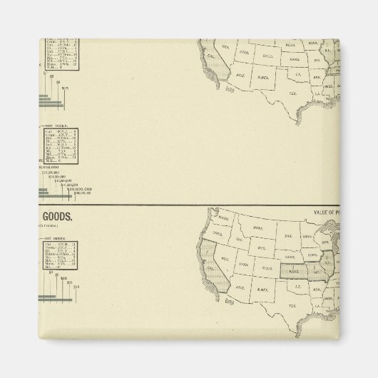 混紡織物、絹、毛織物 マグネット (正面)